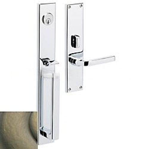 Minneapolis Left Hand Single Cylinder Entry Mortise Lock Trim Antique Brass Finish