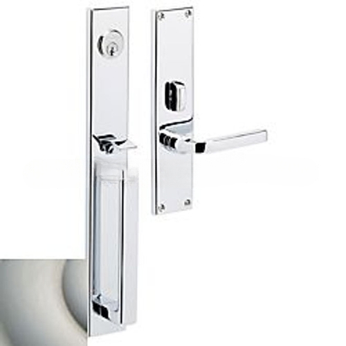 Minneapolis Left Hand Double Cylinder Entry Mortise Lock Trim Lifetime Satin Nickel Finish