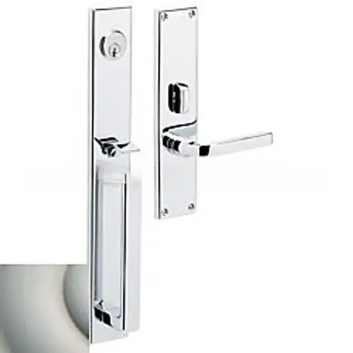 Minneapolis Right Hand Double Cylinder Entry Mortise Lock Trim Lifetime Satin Nickel Finish