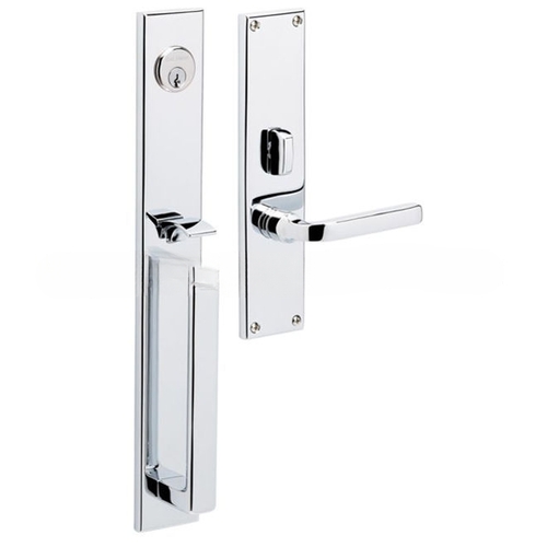 Minneapolis Right Hand Double Cylinder Entry Mortise Lock Trim Bright Chrome Finish