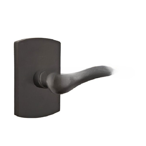 Durango Lever Right Hand Privacy With Style # 4 Rose Flat Black Finish