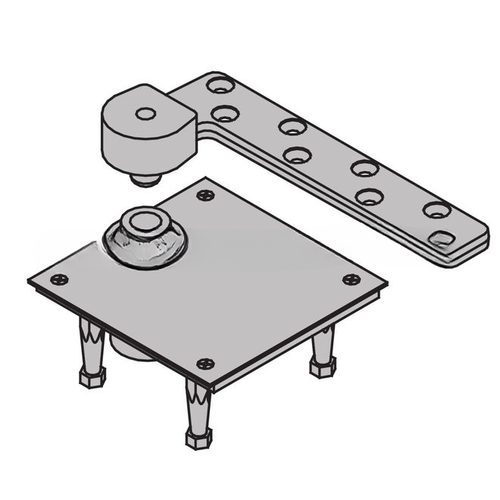 3/4" Offset Heavy Duty Fire Rated Cement Case Bottom Pivot 1750 Pound Satin Stainless Steel Finish