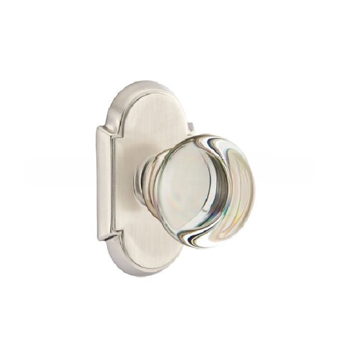 Providence Crystal Knob Clear Passage With # 8 Style Rose Satin Nickel Finish