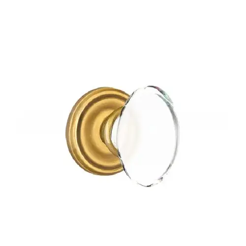 Hampton Crystal Knob Passage With Regular Rose French Antique Brass Finish