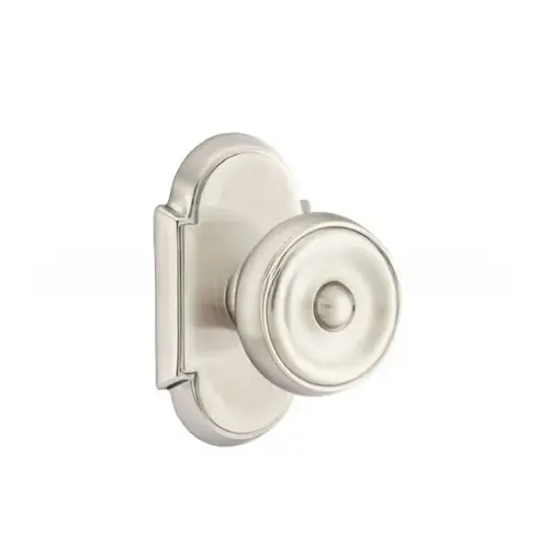 Waverly Knob Passage With # 8 Style Rose Satin Nickel Finish