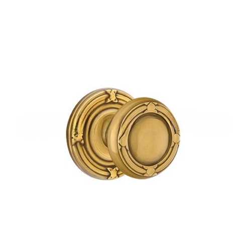 Ribbon & Reed Knob Privacy With Ribbon & Reed Rose French Antique Brass Finish