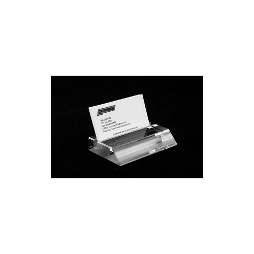 2-3/8" x 4" Slotted Business Card Holder 3/4" Clear Glass