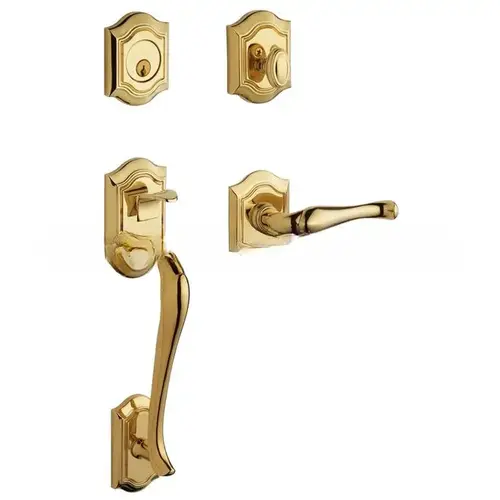 Bethpage Sectional Tubular Left Hand Full Dummy Handleset Unlacquered Brass Finish