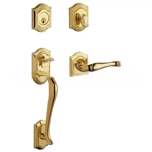 Bethpage Sectional Tubular Right Hand Full Dummy Handleset Unlacquered Brass Finish