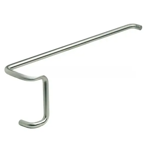 33" Push Bar and 8" Offset Pull Combo, 1" Round and 2-1/2" Projection Satin Nickel Finish