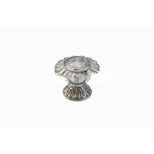 1-1/4" French Court Cabinet Knob Monticello Silver Finish