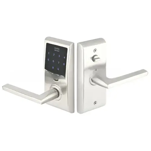 Helios Emtouch Storeroom Leverset Electronic Touchscreen Lock Satin Nickel Finish