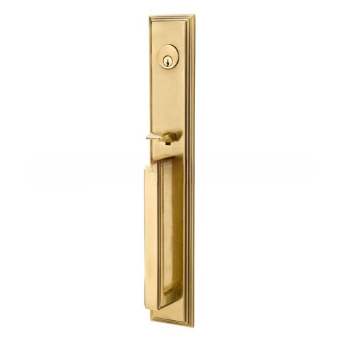 Providence Left Hand 2-3/4" Backset with Single Cylinder Melrose Mortise Handleset with F20 Function Body French Antique Brass Finish