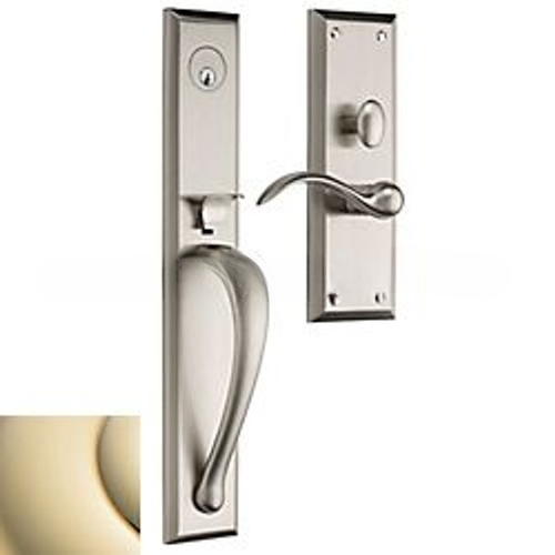 Cody Full Escutcheon Left Hand Single Cylinder Entry Mortise Trim Lifetime Brass Finish