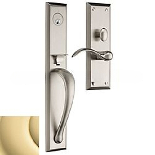 Cody Full Escutcheon Left Hand Single Cylinder Entry Mortise Trim Unlacquered Brass Finish