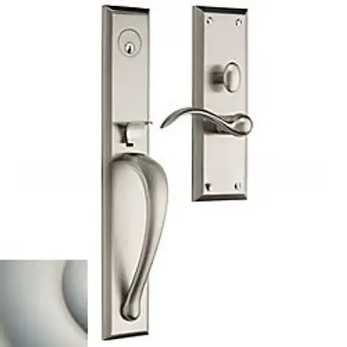 Cody Full Escutcheon Left Hand Full Dummy Mortise Trim Lifetime Satin Nickel Finish