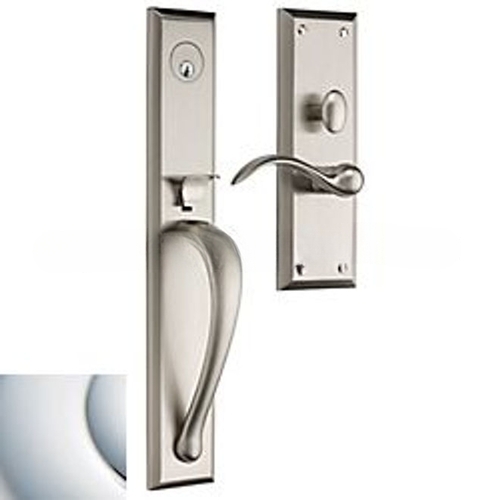 Cody Full Escutcheon Right Hand Single Cylinder Entry Mortise Trim Bright Chrome Finish