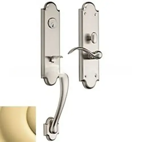 Boulder 3/4 Escutcheon Left Hand Single Cylinder Entry Mortise Trim Unlacquered Brass Finish