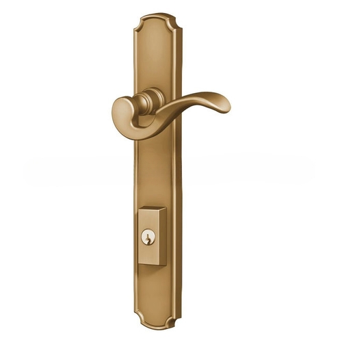 Bismark Multi Point Trim Keyed Entry with Turn Knob Configuration 3 Minus Lever Vintage Brass Finish