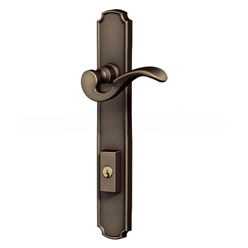 Bismark Multi Point Trim Keyed Entry with Turn Knob Configuration 3 Antique Brass Finish