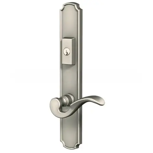 Bismark Multi Point Trim Keyed Entry with Turn Knob Configuration 2 Lifetime Satin Nickel Finish