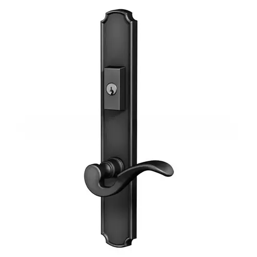 Bismark Multi Point Trim Keyed Entry with Turn Knob Configuration 4 Satin Black Finish