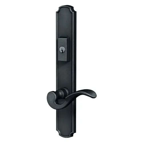 Bismark Multi Point Trim Keyed Entry with Turn Knob Configuration 2 Minus Lever Distressed Oil Rubbed Bronze Finish