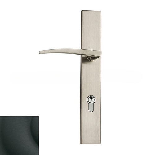 Santa Monica Multi Point Trim Keyed Entry with Turn Knob Configuration 1 Minus Lever Satin Black Finish