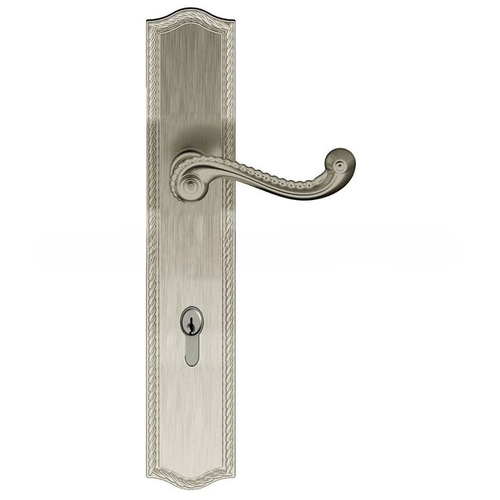 Bristol Multi Point Trim Keyed Entry with Turn Knob Configuration 4 Lifetime Satin Nickel Finish