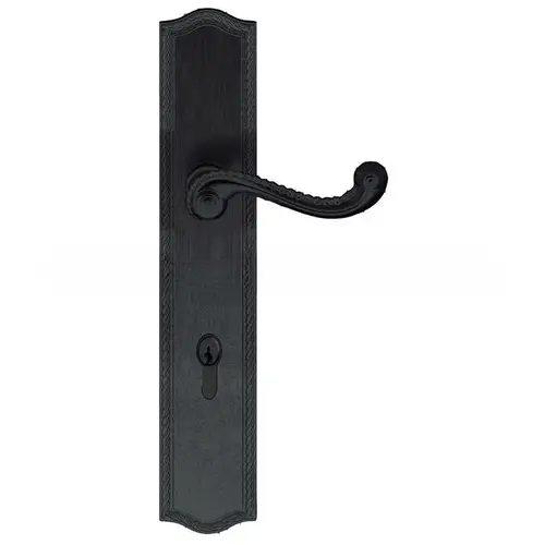 Bristol Multi Point Trim Keyed Entry with Turn Knob Configuration 4 Minus Lever Distressed Oil Rubbed Bronze Finish