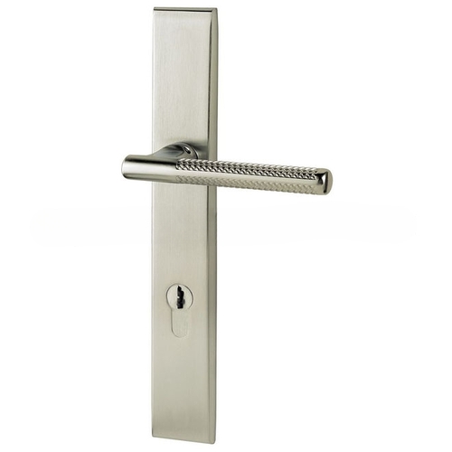 Lakeshore Multi Point Trim Keyed Entry with Turn Knob Configuration 4 Lifetime Satin Nickel Finish