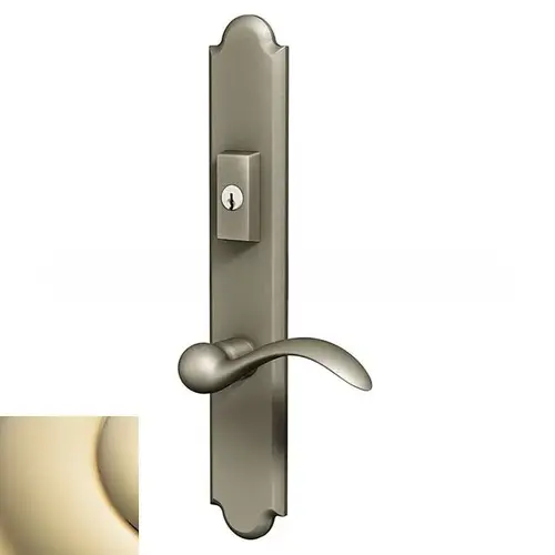 Boulder Multi Point Trim Keyed Entry with Turn Knob Configuration 6 Minus Lever Lifetime Brass Finish