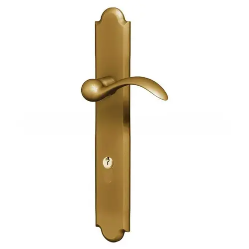 Boulder Multi Point Trim Keyed Entry with Turn Knob Configuration 1 Vintage Brass Finish