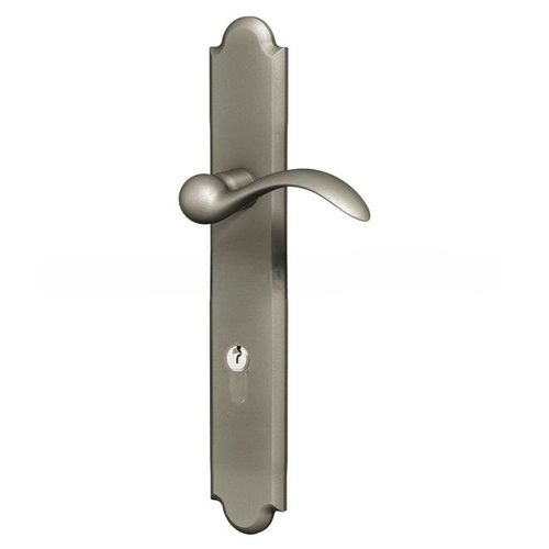 Boulder Multi Point Trim Keyed Entry with Turn Knob Configuration 1 Minus Lever Lifetime Satin Nickel Finish