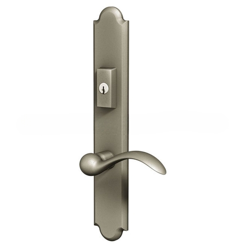 Boulder Multi Point Trim Keyed Entry with Turn Knob Configuration 4 Lifetime Satin Nickel Finish