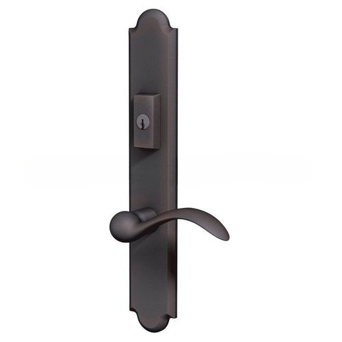 Boulder Multi Point Trim Keyed Entry with Turn Knob Configuration 4 Minus Lever Venetian Bronze Finish