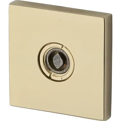 2-5/8" Contemporary Square Single Privacy Rose Lifetime Brass Finish