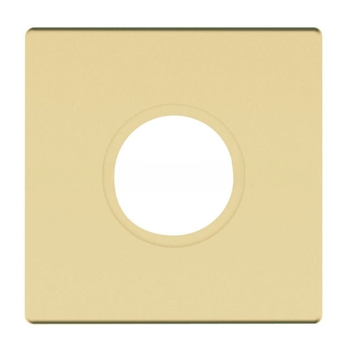 2-5/8" Contemporary Square Single Dummy Rose Satin Brass With Brown Finish