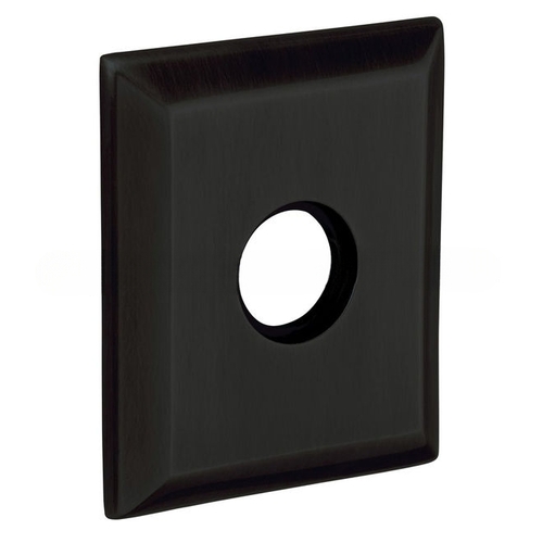 3-2/9" Square Single Privacy Rose Satin Black Finish