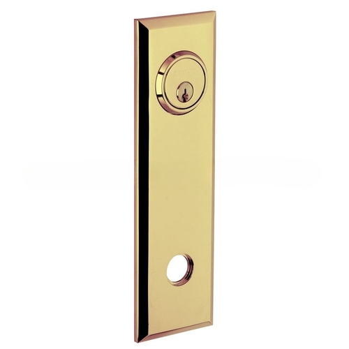 9-2/5" Square Single Passage Rose Unlacquered Brass Finish