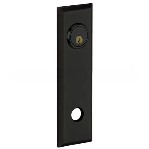 9-2/5" Square Single Passage Rose Satin Black Finish