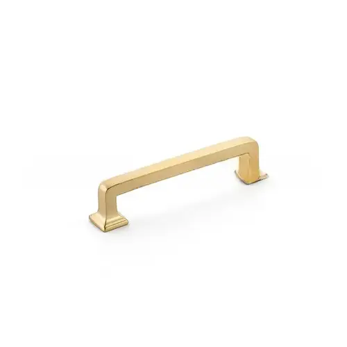 Schaub 538-SSB 4" Center to Center Menlo Park Cabinet Pull Signature Satin Brass Finish