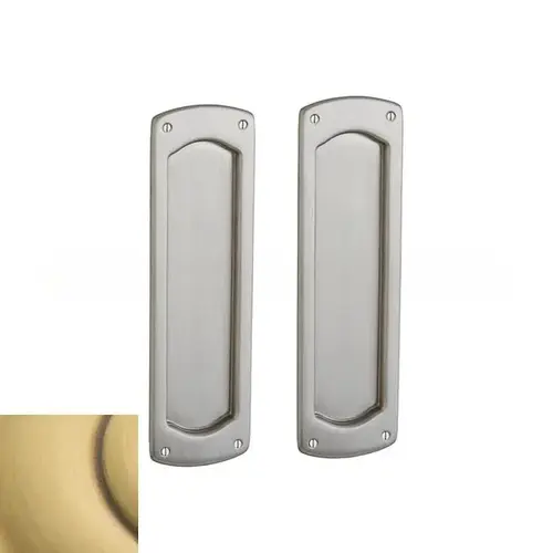 Palo Alto Passage Set 2-1/2" Backset Sliding Door Lock Satin Brass With Brown Finish