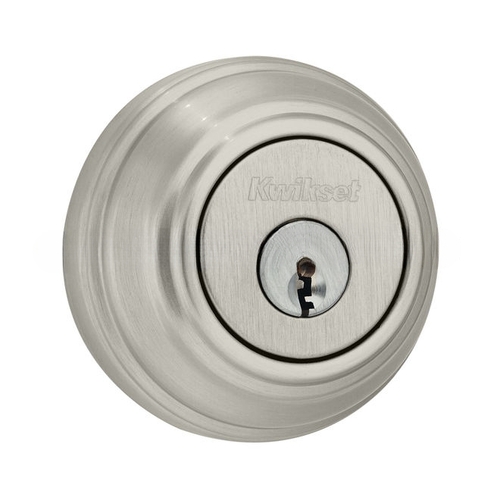 UL Single Cylinder Deadbolt with New Chassis with RCAL Latch and RCS Strike Satin Nickel Finish