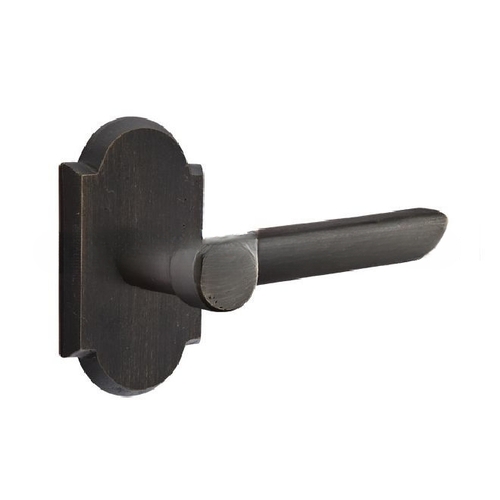 Aurora Lever Left Hand Privacy With Style # 1 Rose Medium Bronze Finish