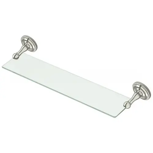 18" Length R Series Towel Glass Shelf Polished Nickel