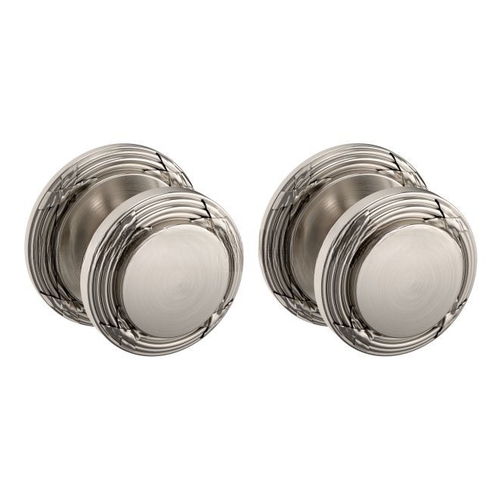 Preconfigured 5013 Knob with 5021 Rose Full Dummy Lock Lifetime Satin Nickel Finish