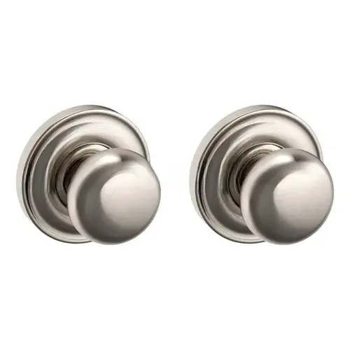 Preconfigured 5030 Knob with 5048 Rose Full Dummy Lock Lifetime Satin Nickel Finish