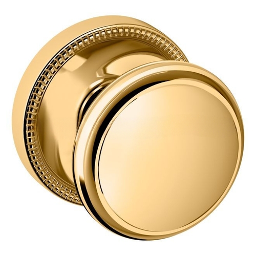 Preconfigured 5069 Knob with 5076 Rose Half Dummy Lock Lifetime Brass Finish