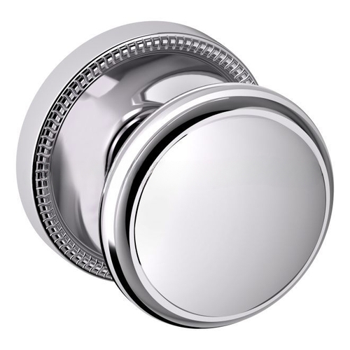 Preconfigured 5069 Knob with 5076 Rose Half Dummy Lock Bright Chrome Finish